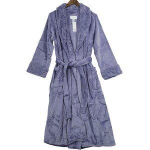 NEW Carole Hochman Women's M Lavender Faux Fur Plush Robe